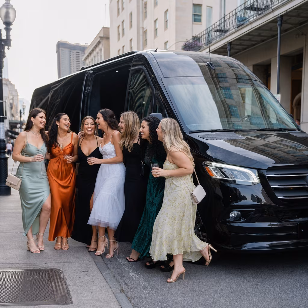 Bachelor and bachelorette party bus