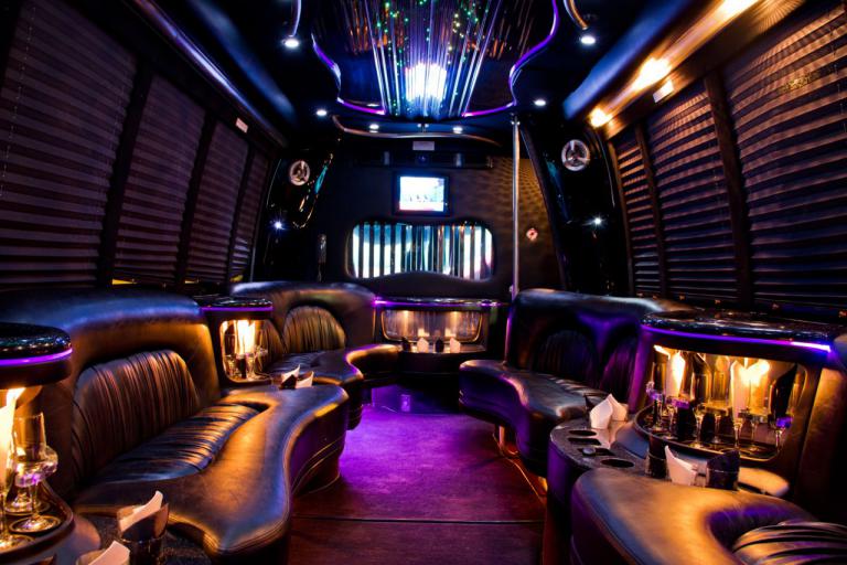 New Orleans 22 Passenger Party Bus Interior