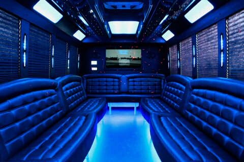New Orleans 36 Passenger Party Bus Interior
